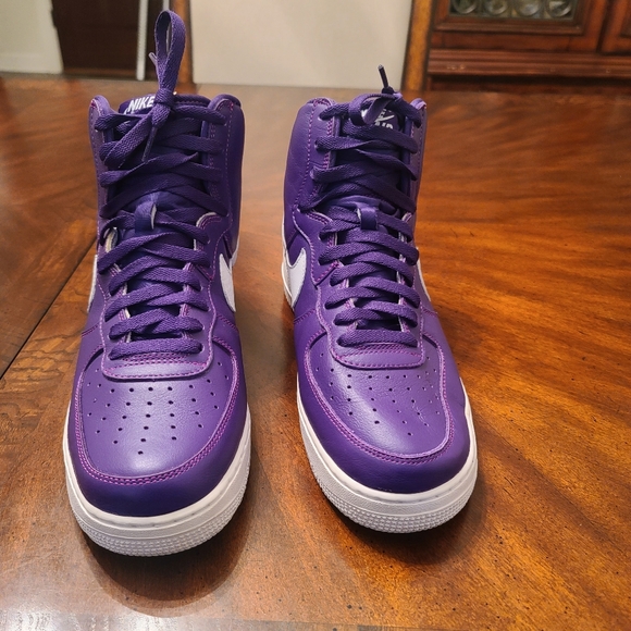 2015Air Force 1 High SP 'Purple White' Size 10 - Picture 1 of 6
